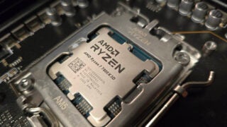 AMD Ryzen 7 7800X3D in a CPU socket