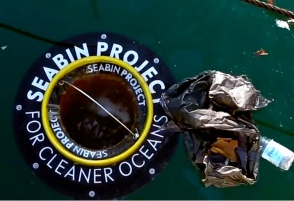 Seabin collecting plastic