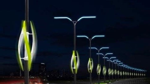 Wind street lights
